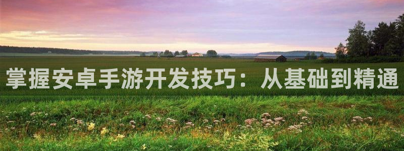 恒盛娱乐首页：掌握安卓手游开发技巧：从基础到精通