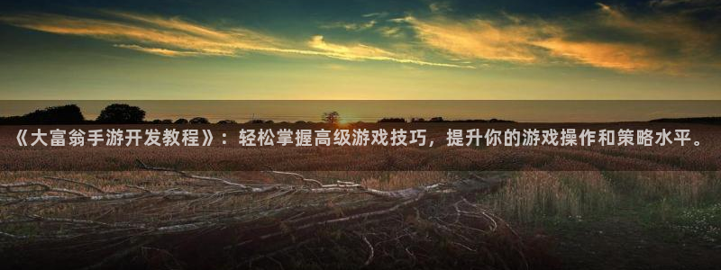 恒盛娱乐app：《大富翁手游开发教程》：轻松掌握高级游戏技巧